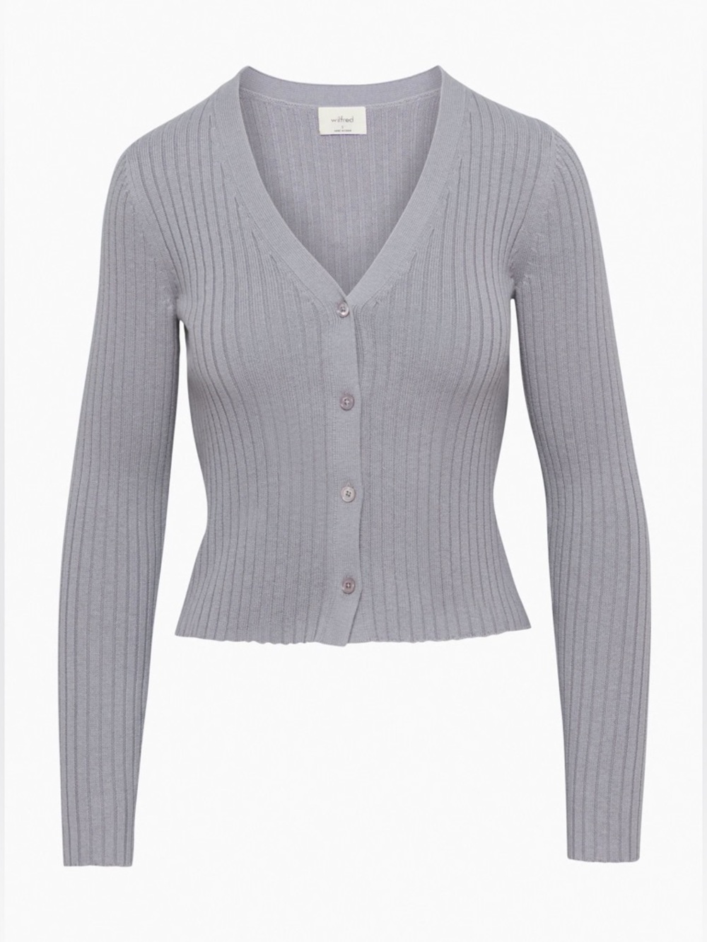 Wilfred Manila Cardigan ribbed lilac size medium